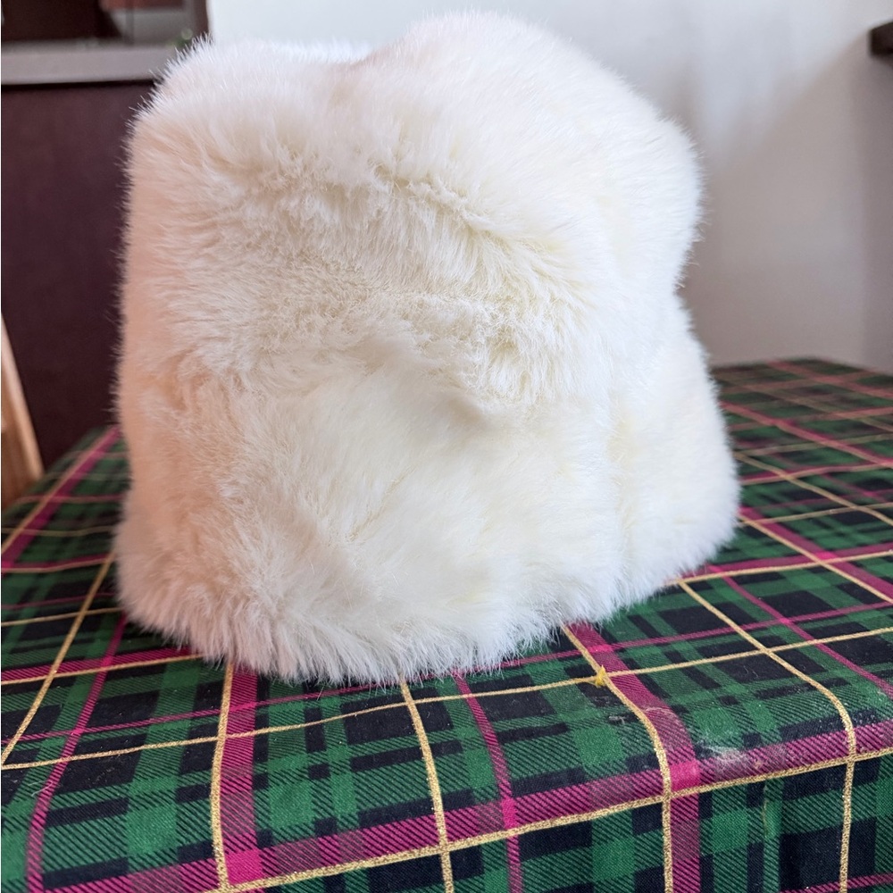 American Girl ivory Faux Fur Hat